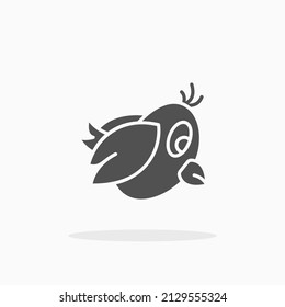 Bird glyph icon. Can be used for digital product, presentation, print design and more.