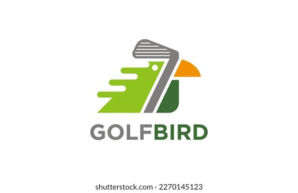 Bird and golf creative logo