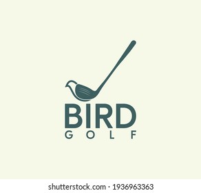 Bird Golf logo for golf game, hockey, sports, brand and business company logo.