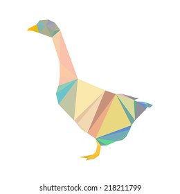 Bird goose origami style