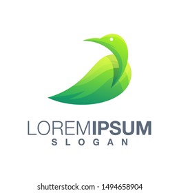 bird gradient color logo design