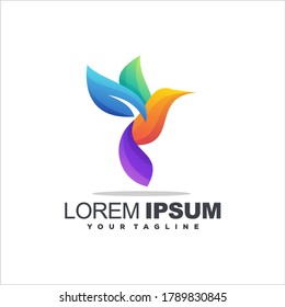 BIRD GRADIENT COLOR LOGO DESIGN