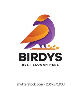 Bird Gradient Colorful Logo Design