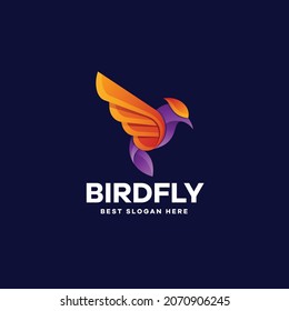 Bird Gradient Colorful Logo Design