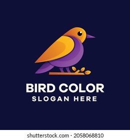 Bird Gradient Colorful Logo Vector Icon Illustration