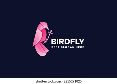 Bird Gradient Logo Vector Icon Illustration