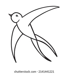 bird graphic design vector illustration, art tattoo sketch, hand draw, print use