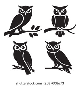 Bird graphics icon set with a white background 