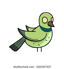 bird with green color vector, bird