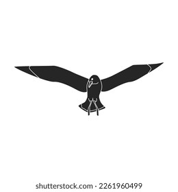 Bird gull vector icon.Black vector icon isolated on white background bird gull.