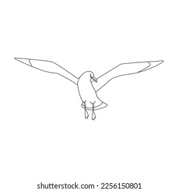Bird gull vector icon.Outline vector icon isolated on white background bird gull.