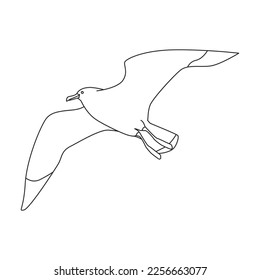 Bird gull vector icon.Outline vector icon isolated on white background bird gull.