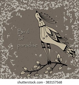 The bird. Hand drawing. Vector.