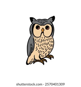 bird hand drawing vector illustration for design, character, logo, mascot, website, icon, template, etc 