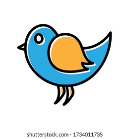 bird hand drawn icon vector design