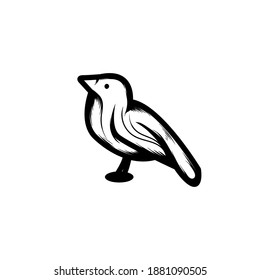 bird hand drawn icon vector illustration