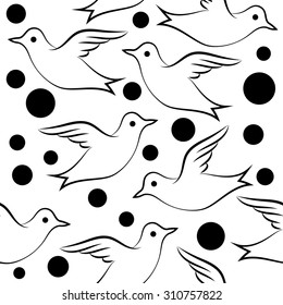 
Bird Hand Drawn Seamless Pattern
