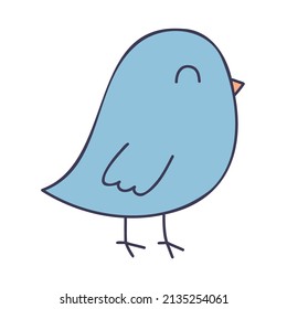 Bird. Hand Drawn Spring Icons.