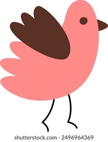 Ilustración vectorial dibujada a mano de pájaro