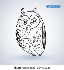 Bird hand drawn. vector illustration.