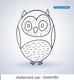 Bird hand drawn. vector illustration.