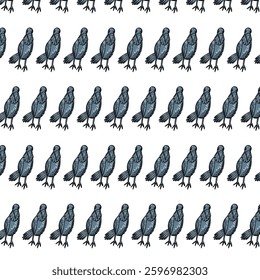 bird hand drrawing pattern illustration