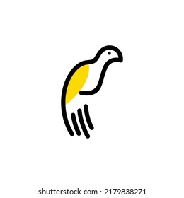 Bird Hand Logo Design. Combination Of Bird And Finger Images In It. Double Meaning Logo And Modern