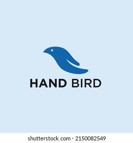 Bird Hand Logo Design Vector Illustration