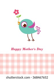 bird happy mother day greeting card 