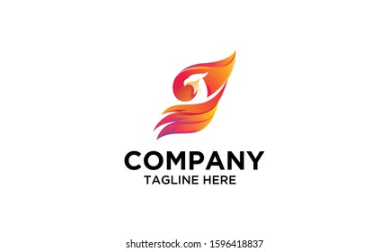 Bird hawk eagle falcon wing logo Vector