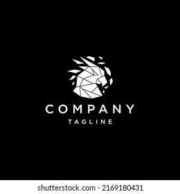 Bird head geometric logo design icon template