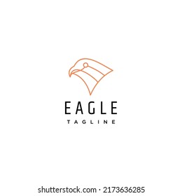 Bird head geometric logo vector icon design template