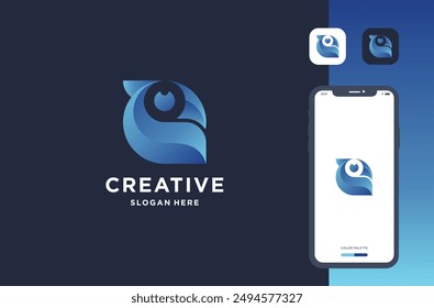 diseño de logo cabeza de pájaro