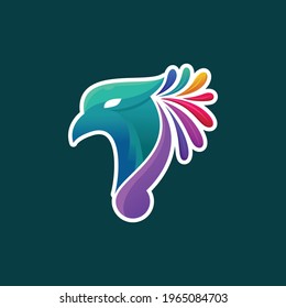 Bird head logo icon identity