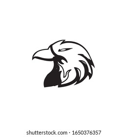 Vogel-Kopf-Logo-Illustration einer einfachen Vektorillustration