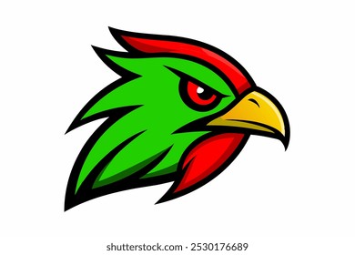 Vogel Kopf Maskottchen Logo Design Vektor