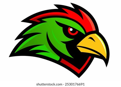 Vector de diseño de logotipo de mascota de cabeza de pájaro