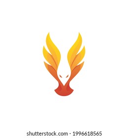 Bird Head Negative Space and Wing Feather Logo