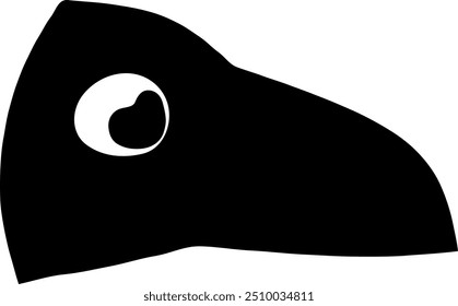 Bird head silhouette style Victor illustration with white background 