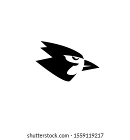 bird head sport logo with black color isolated background