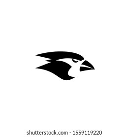 bird head sport logo with black color isolated background