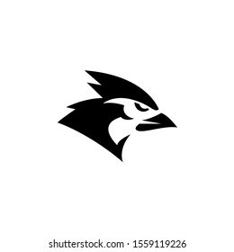 bird head sport logo with black color isolated background
