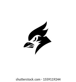 bird head sport logo with black color isolated background