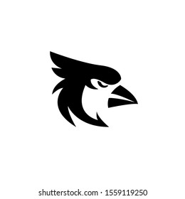 bird head sport logo with black color isolated background