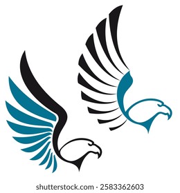 Bird head and wing logo design ideas