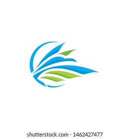 bird health plant logo icon vector