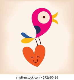 bird and heart
