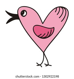 Bird heart. Vector illustration