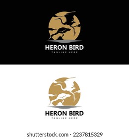 Diseño Del Logotipo De La Tormenta De La Perla De Las Aves, Aves Que Volan Sobre El Vector Del Río, Ilustración De La Marca De Producto