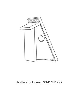Bird Home Furniture and home interior symbol stock vector illustration.